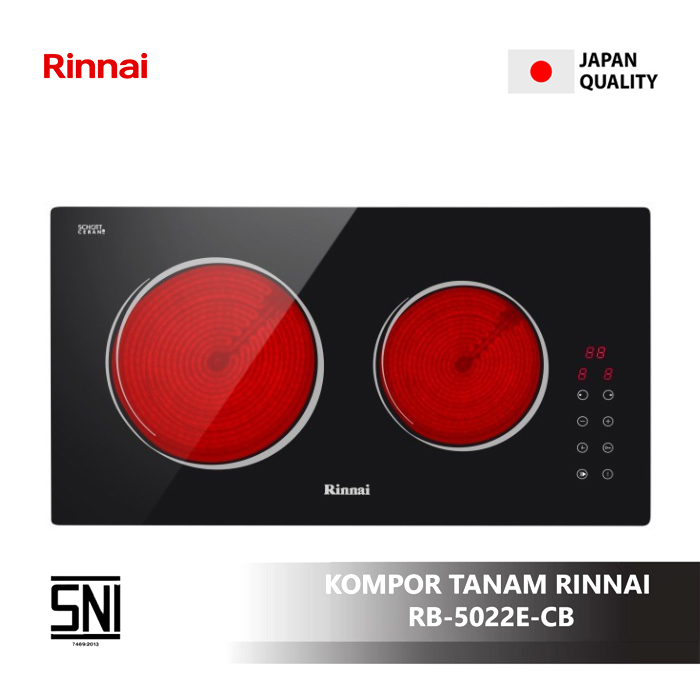 Rinnai Kompor Tanam Listrik 2 Tungku - RB5022E CB | RB-5022E CB